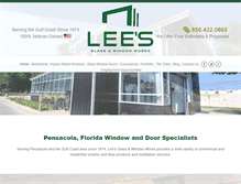 Tablet Screenshot of leesglass.com